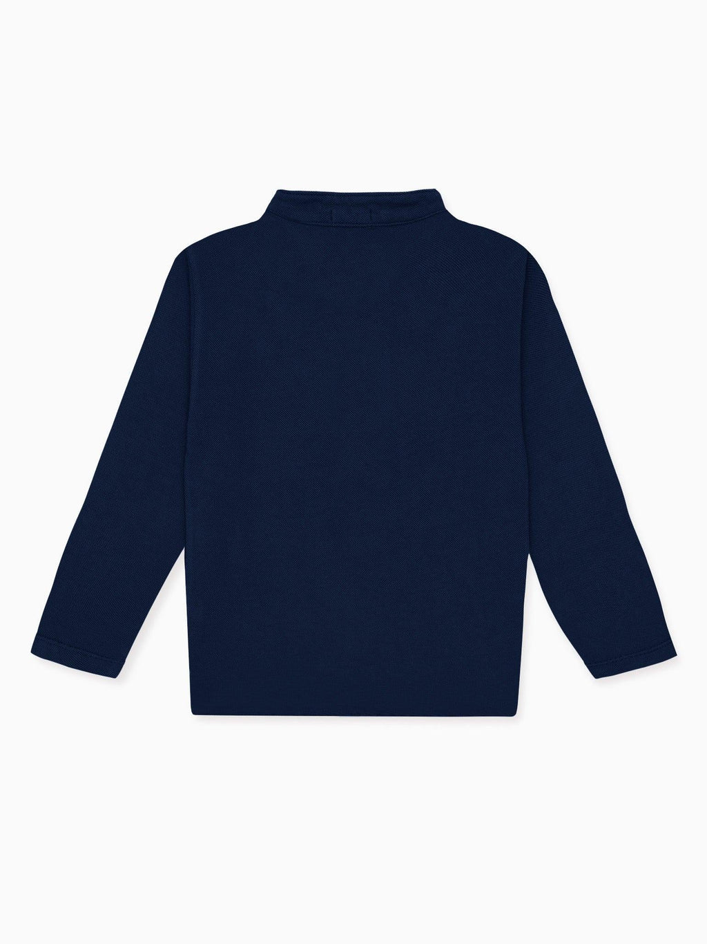 Polo à manches longues bleu marine pour garçon