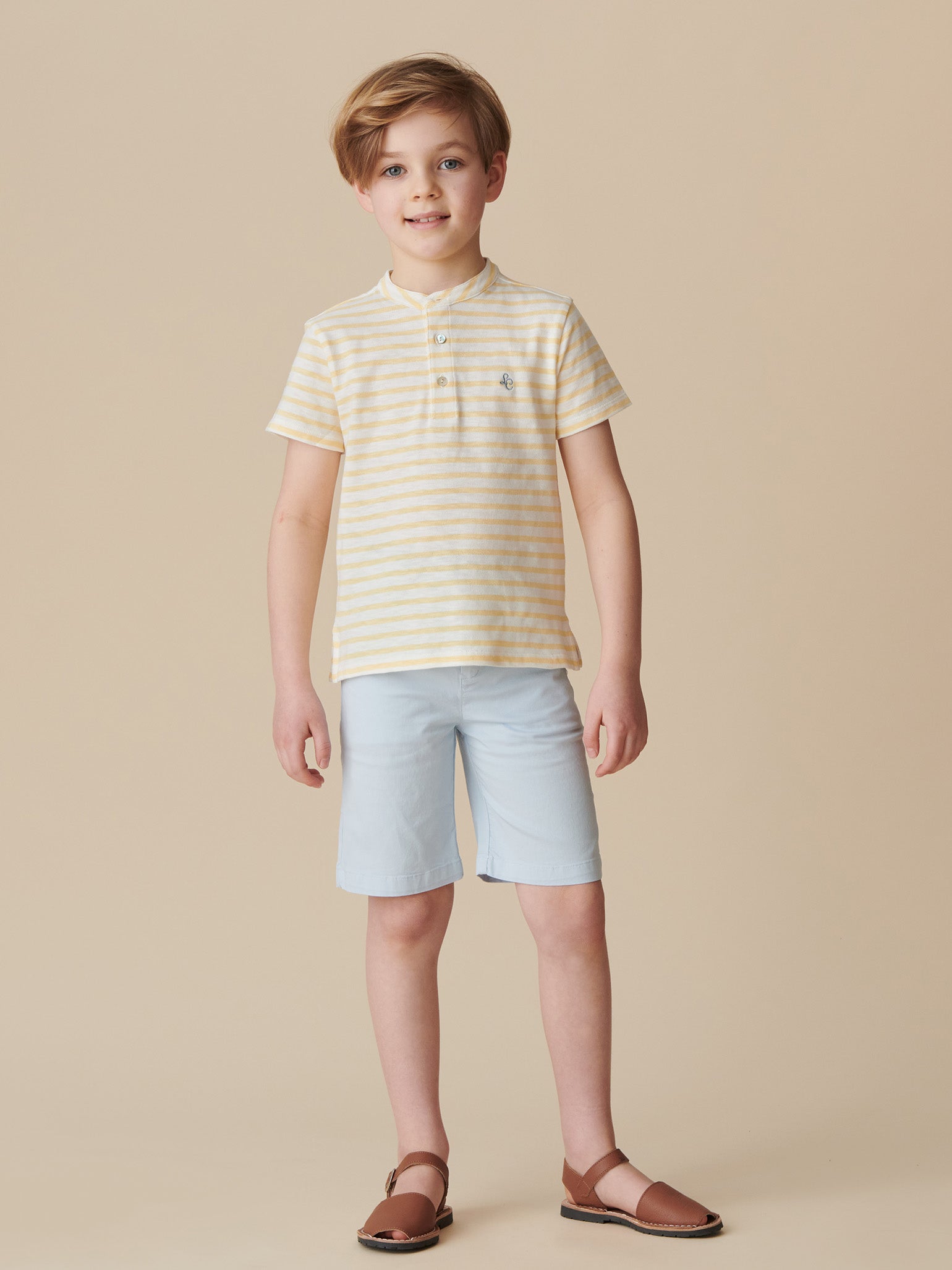 Shorts Chino Bleu Clair Garçon