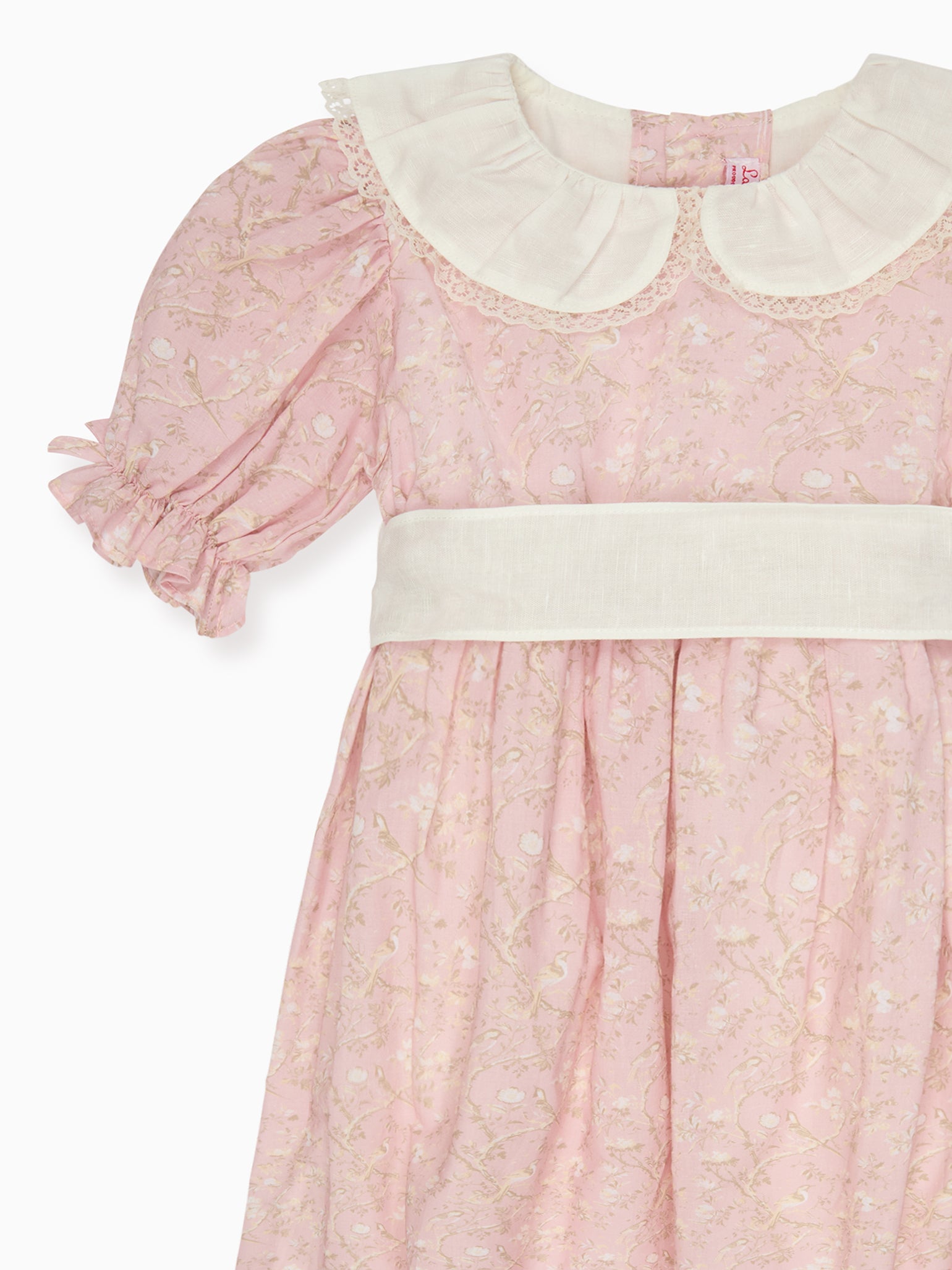 Robe fille en toile rose
