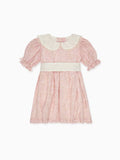 Robe fille en toile rose