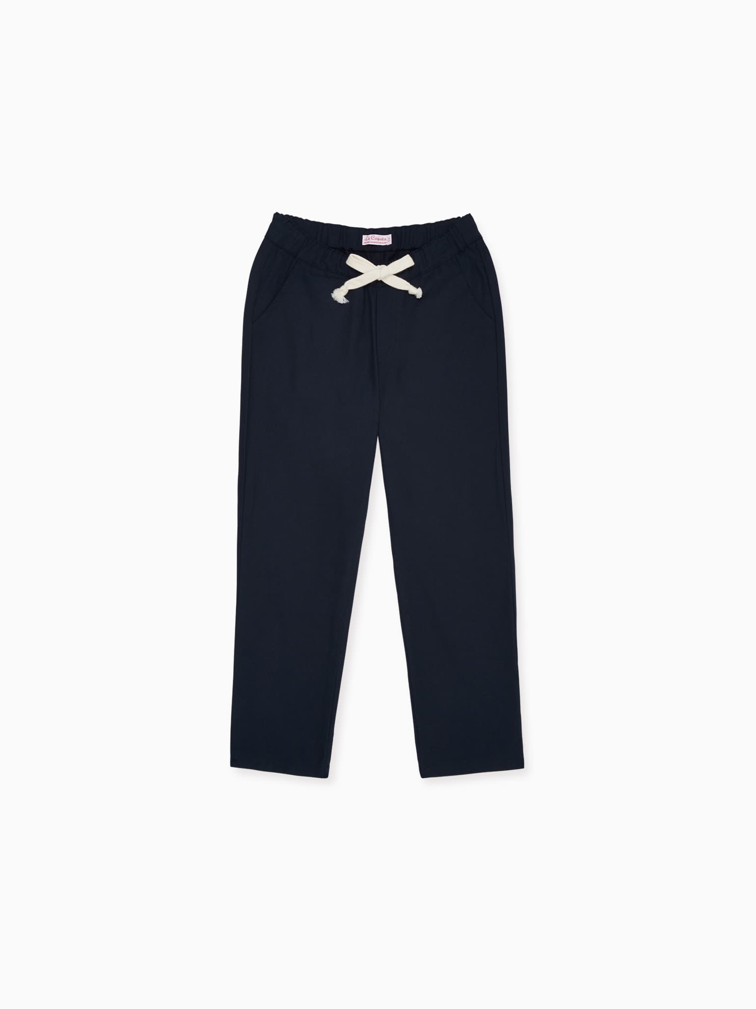 Pantalon en coton pour garçon de couleur marine