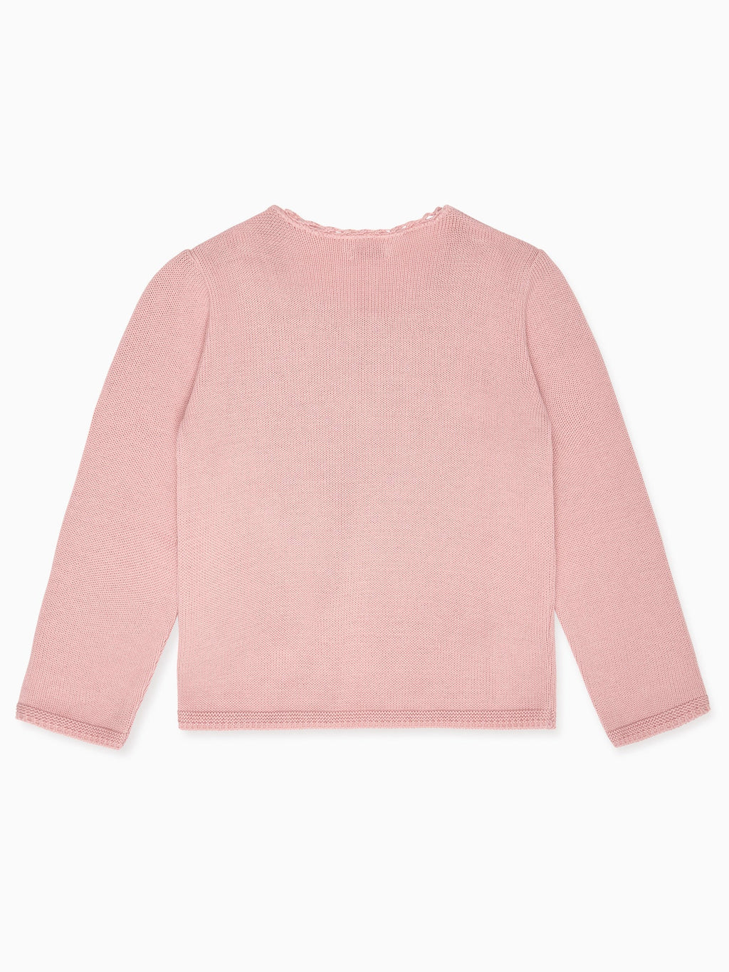 Gilet Fille en Coton Rose Poudré