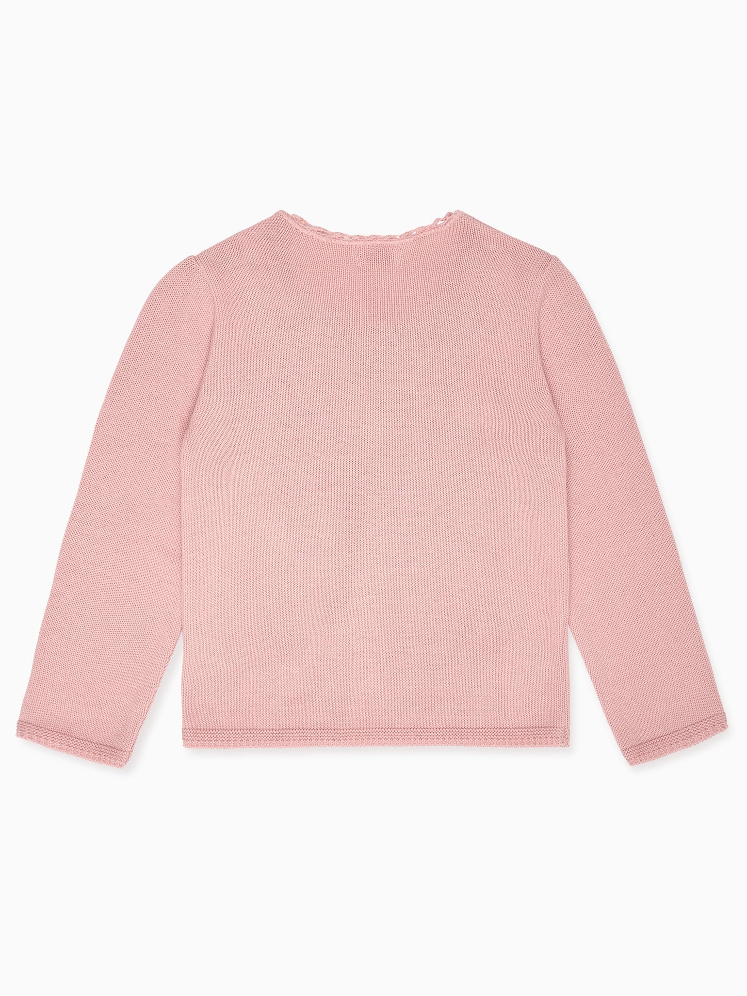 Gilet Fille en Coton Rose Poudré