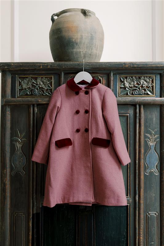 Manteau Rose Poudré pour Fille