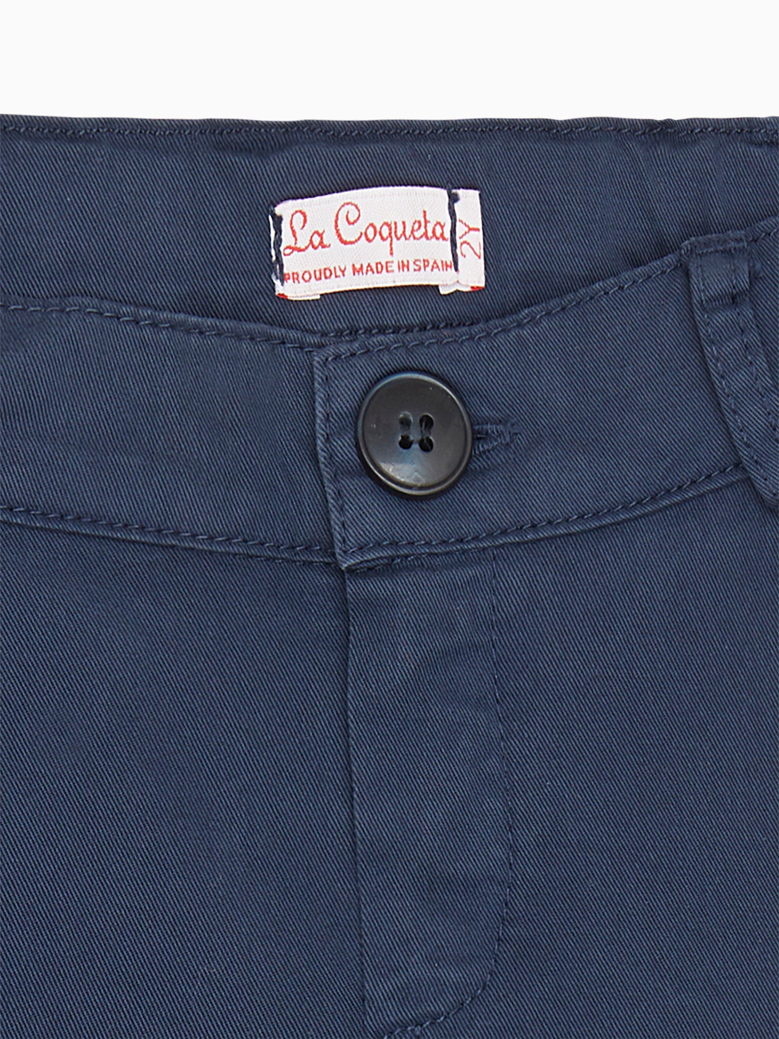 Shorts chino bleu marine garçon