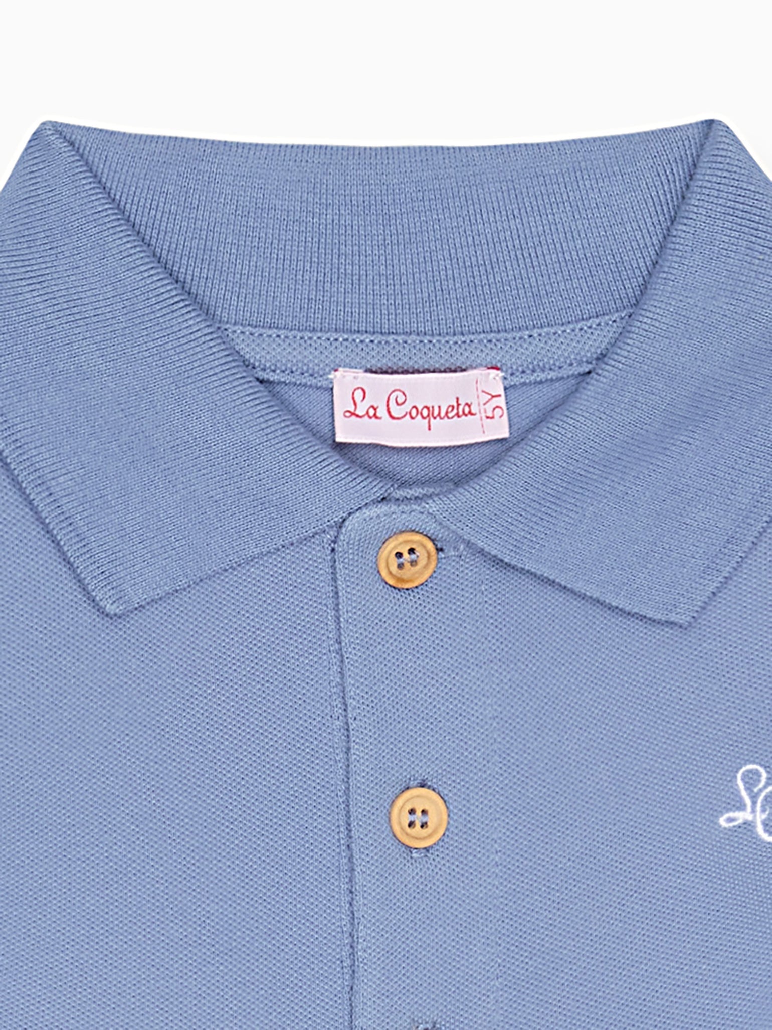 Polo Enfant Bleu Cendré