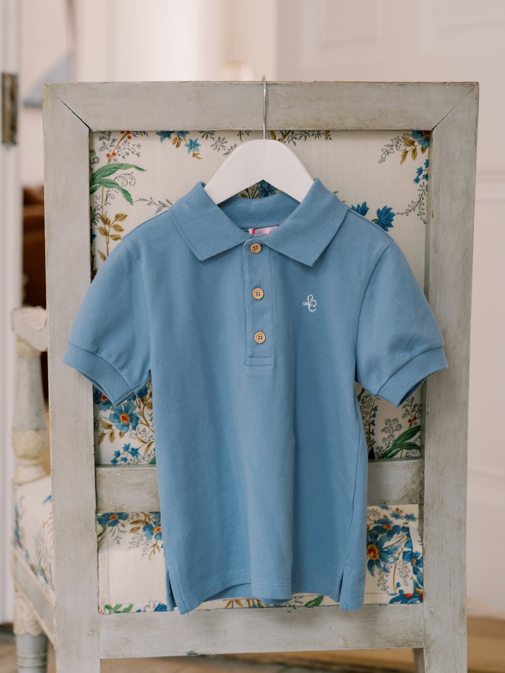 Polo Enfant Bleu Cendré