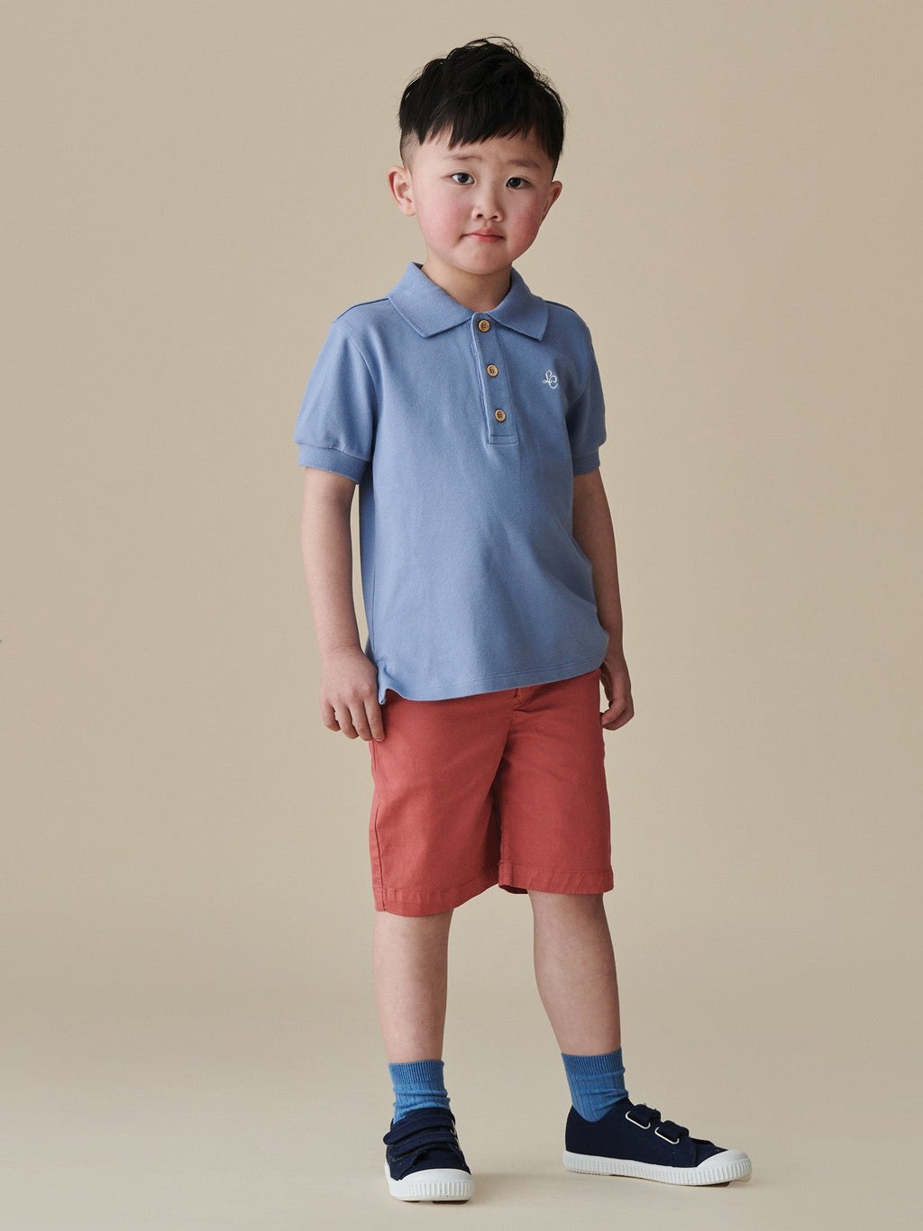 Polo Enfant Bleu Cendré