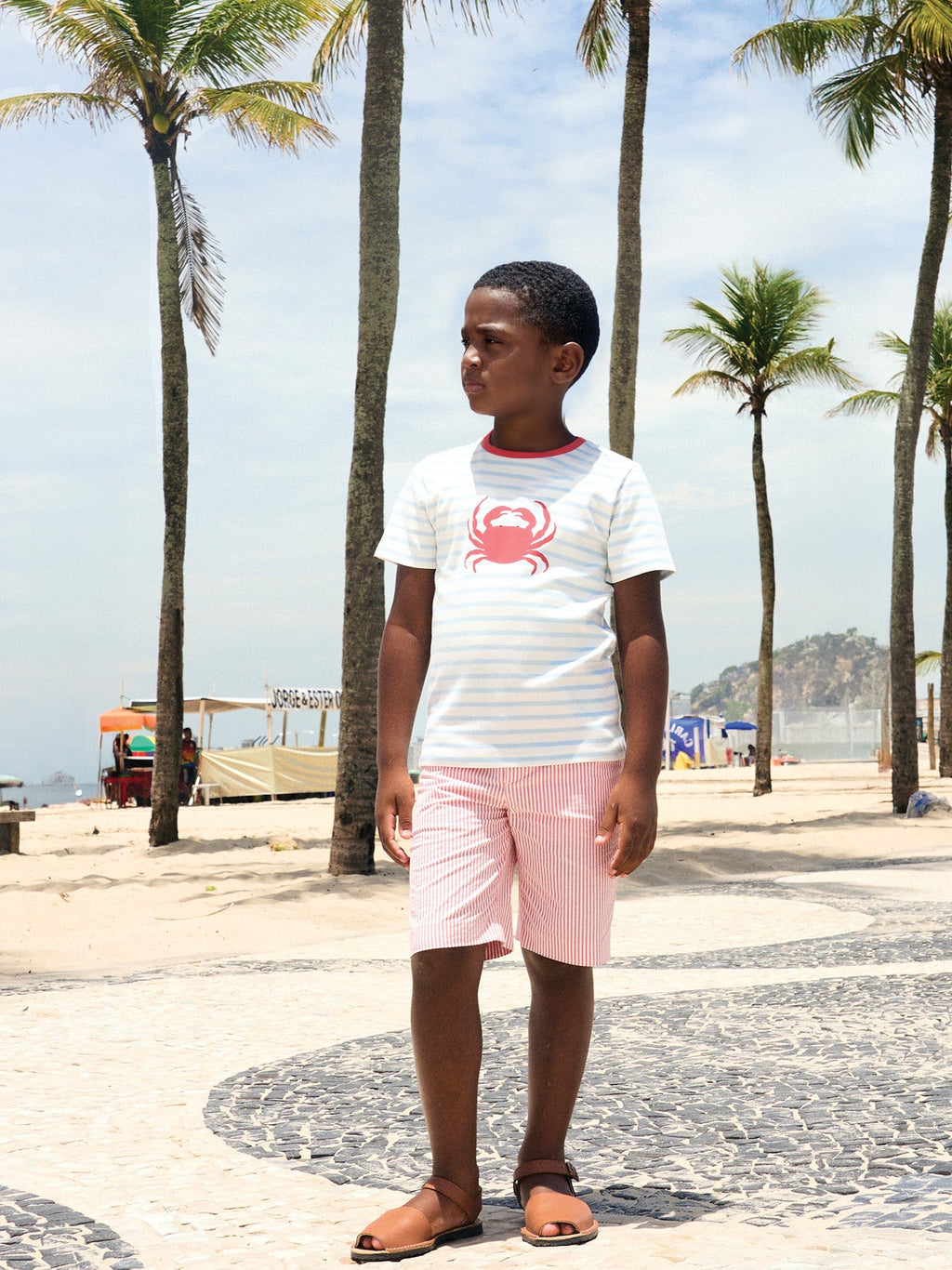T-shirt rayé bleu pour enfants