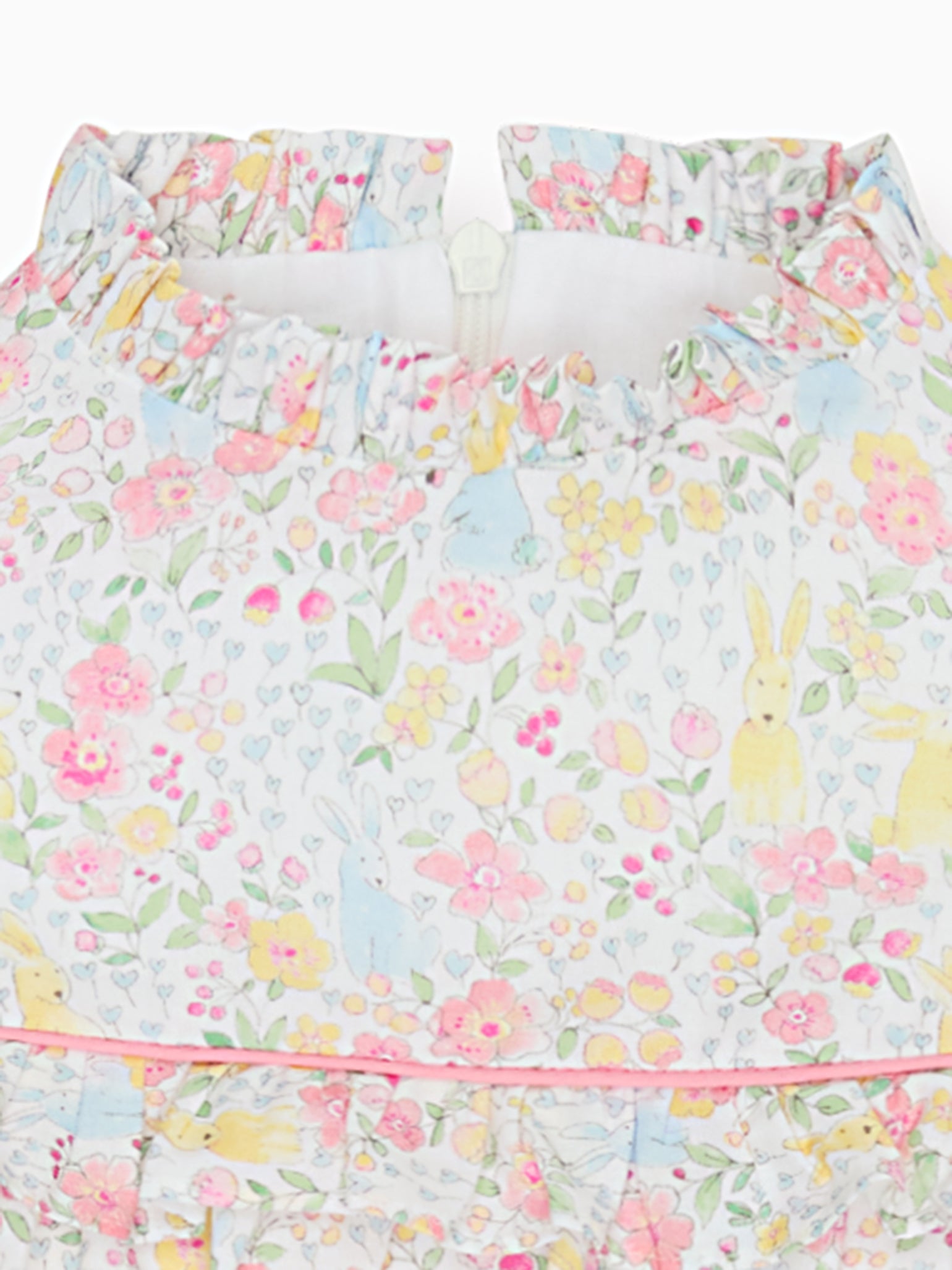 Robe Empire Fille Lapin Rose
