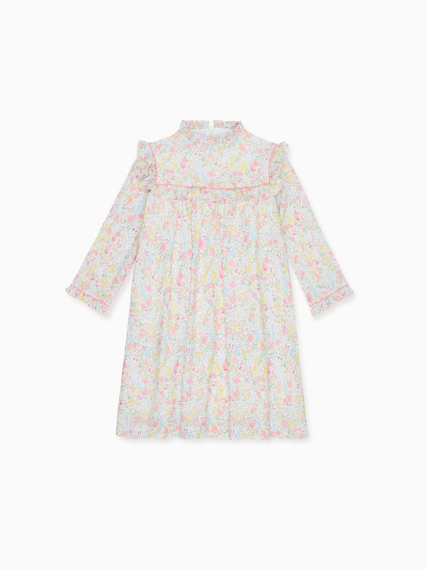 Robe Empire Fille Lapin Rose