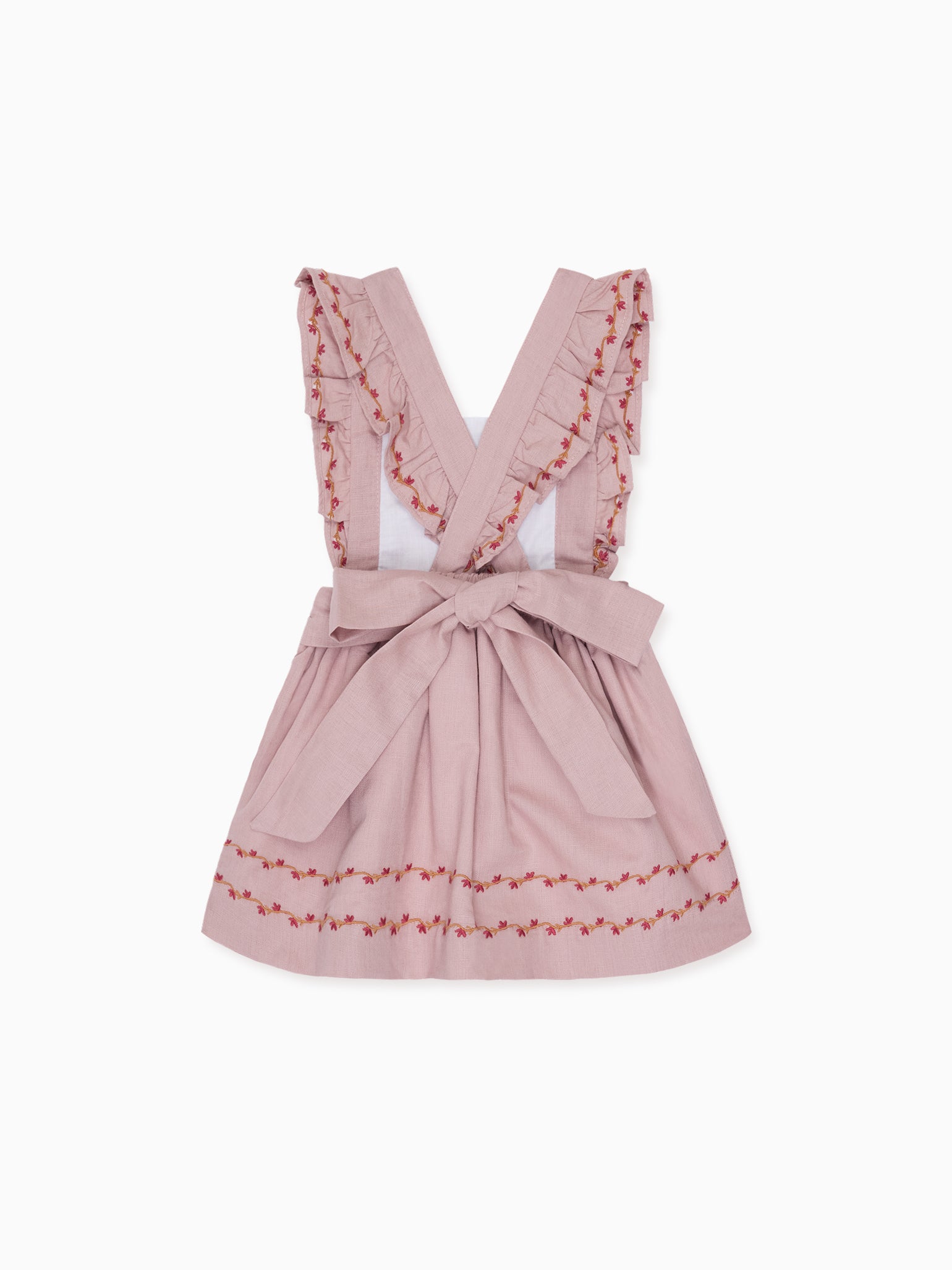 Jupon chasuble fille rose poudré