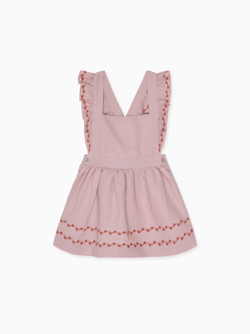 Jupon chasuble fille rose poudré