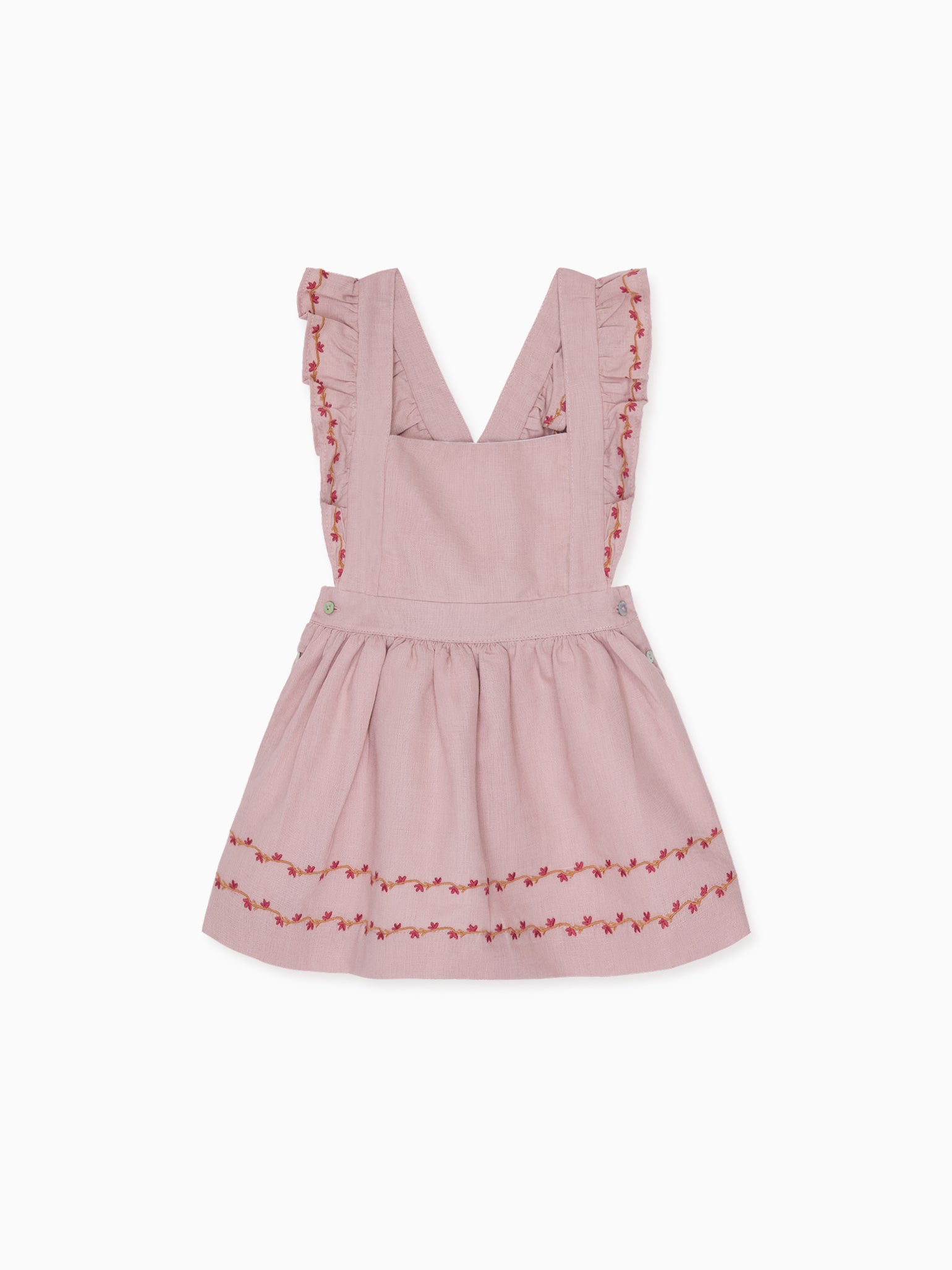 Jupon chasuble fille rose poudré