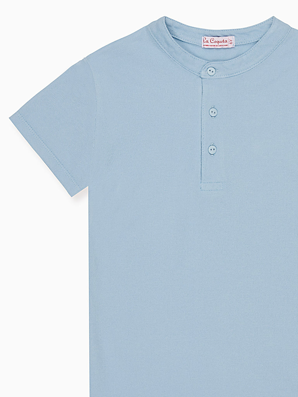 Polo de garçon bleu grisé