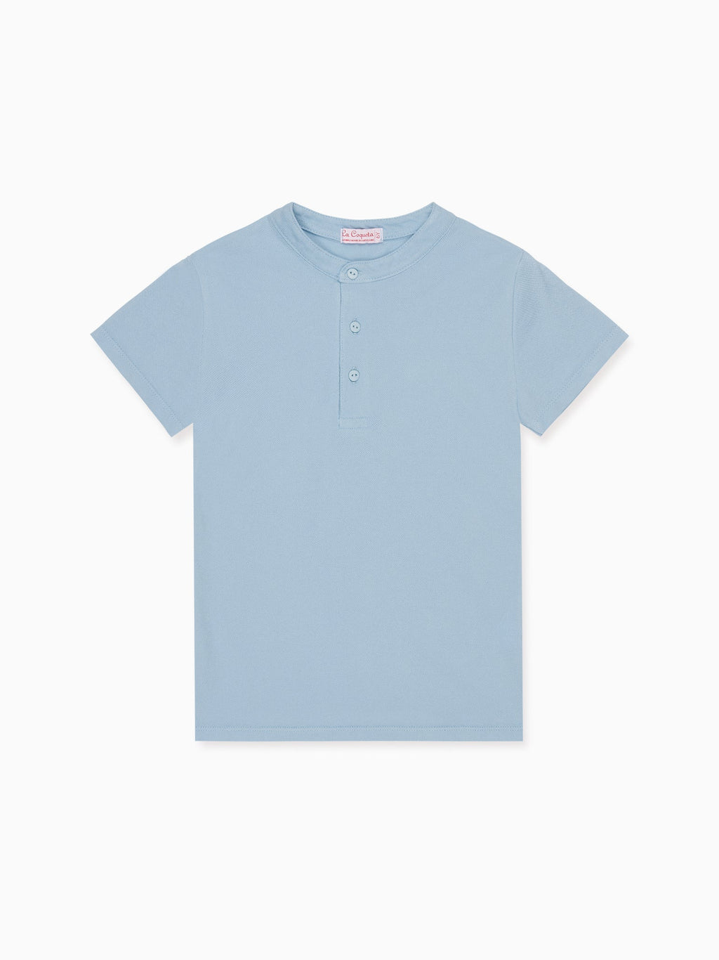 Polo de garçon bleu grisé