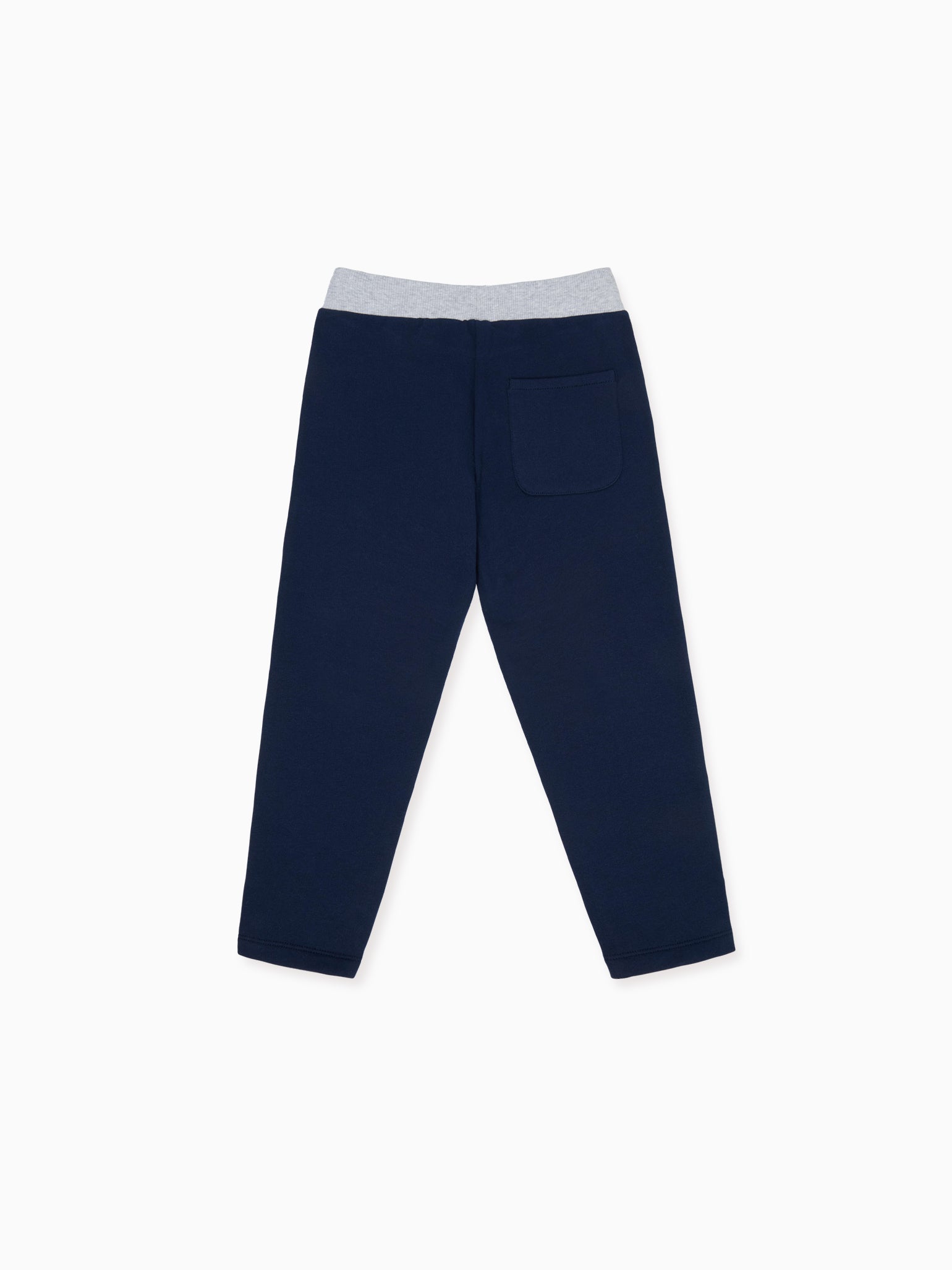 Pantalon de jogging en coton pour enfants, coloris marine
