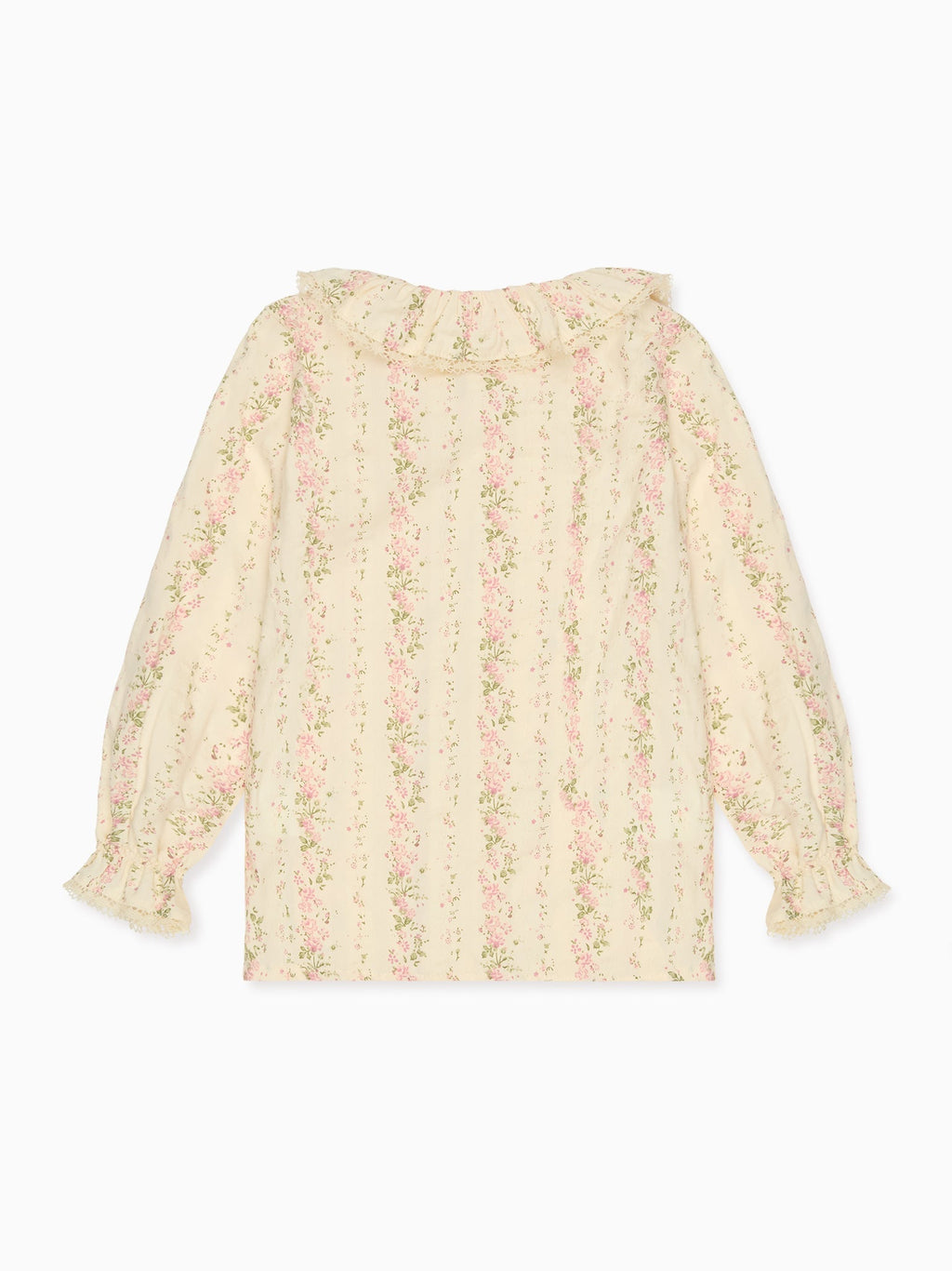Chemisier à manches longues floral rose pour fille