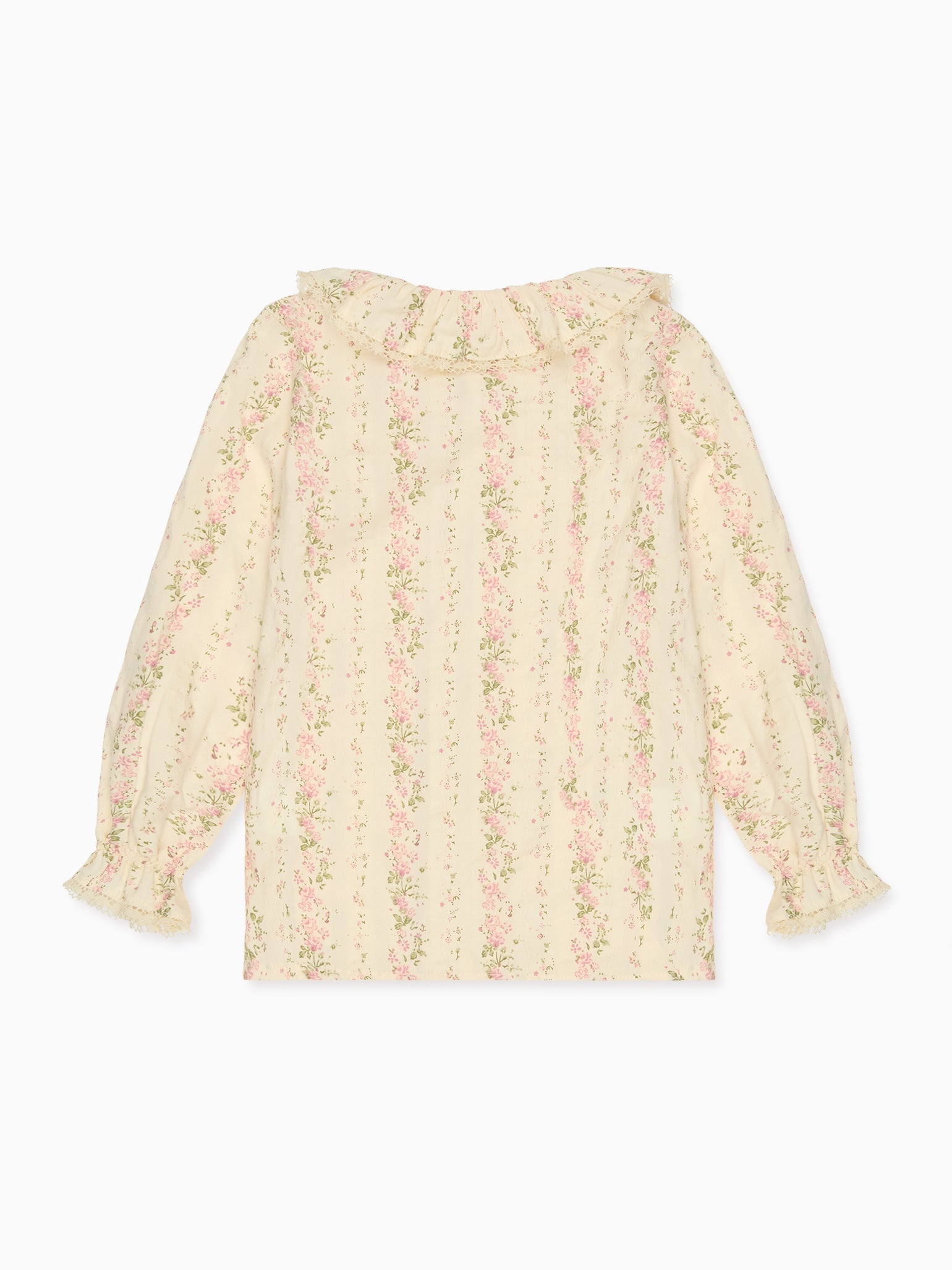 Chemisier à manches longues floral rose pour fille