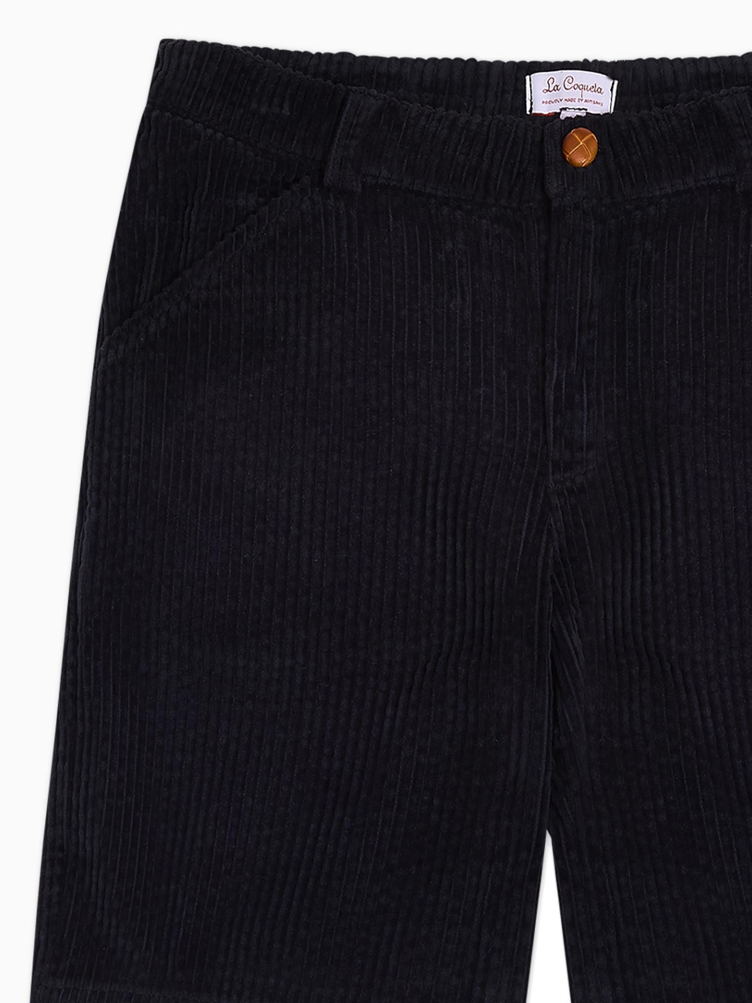 Shorts en velours côtelé bleu marine pour garçons