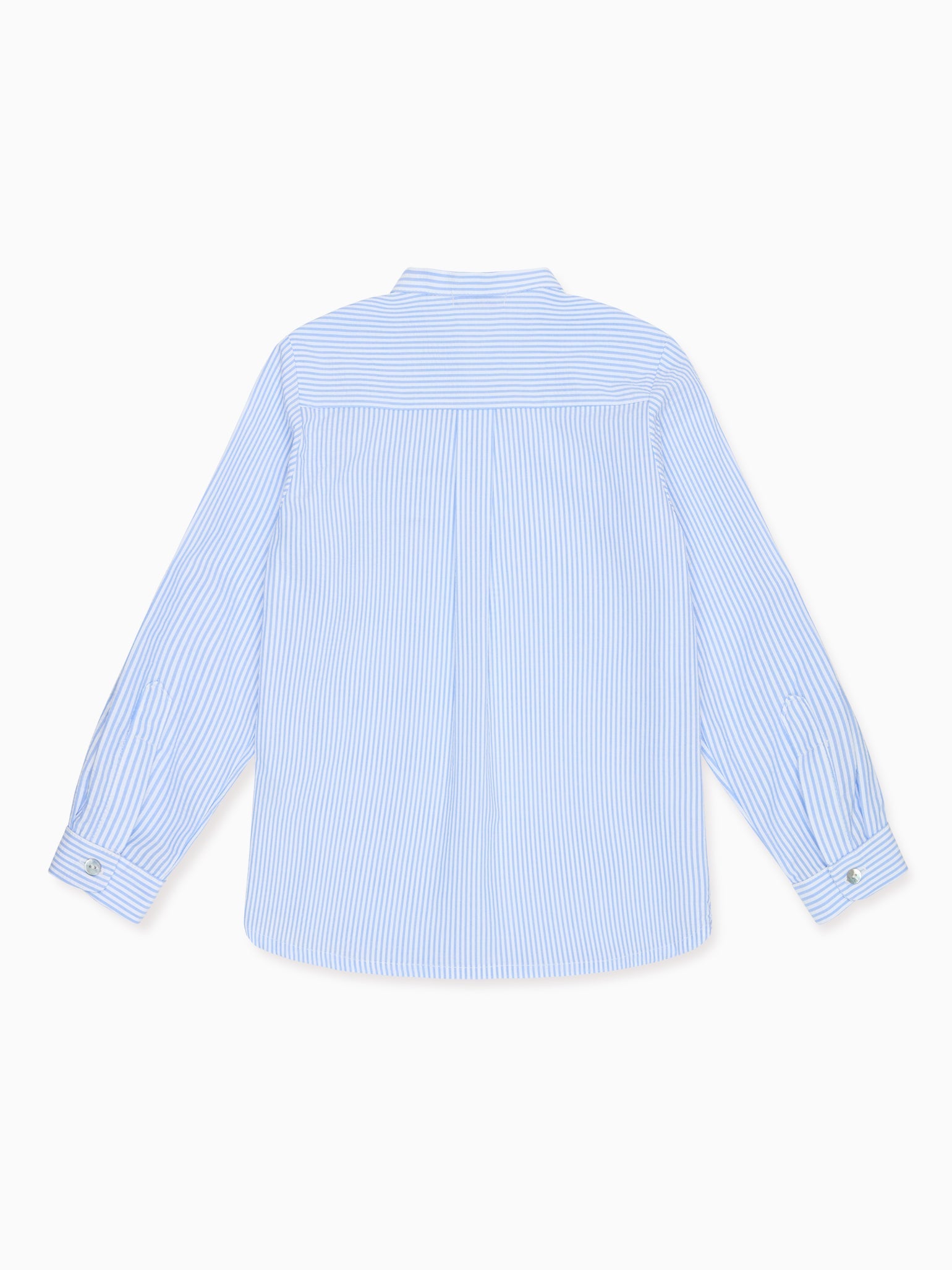 Chemise à manches longues rayée bleue pour garçon
