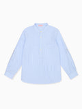 Chemise à manches longues rayée bleue pour garçon