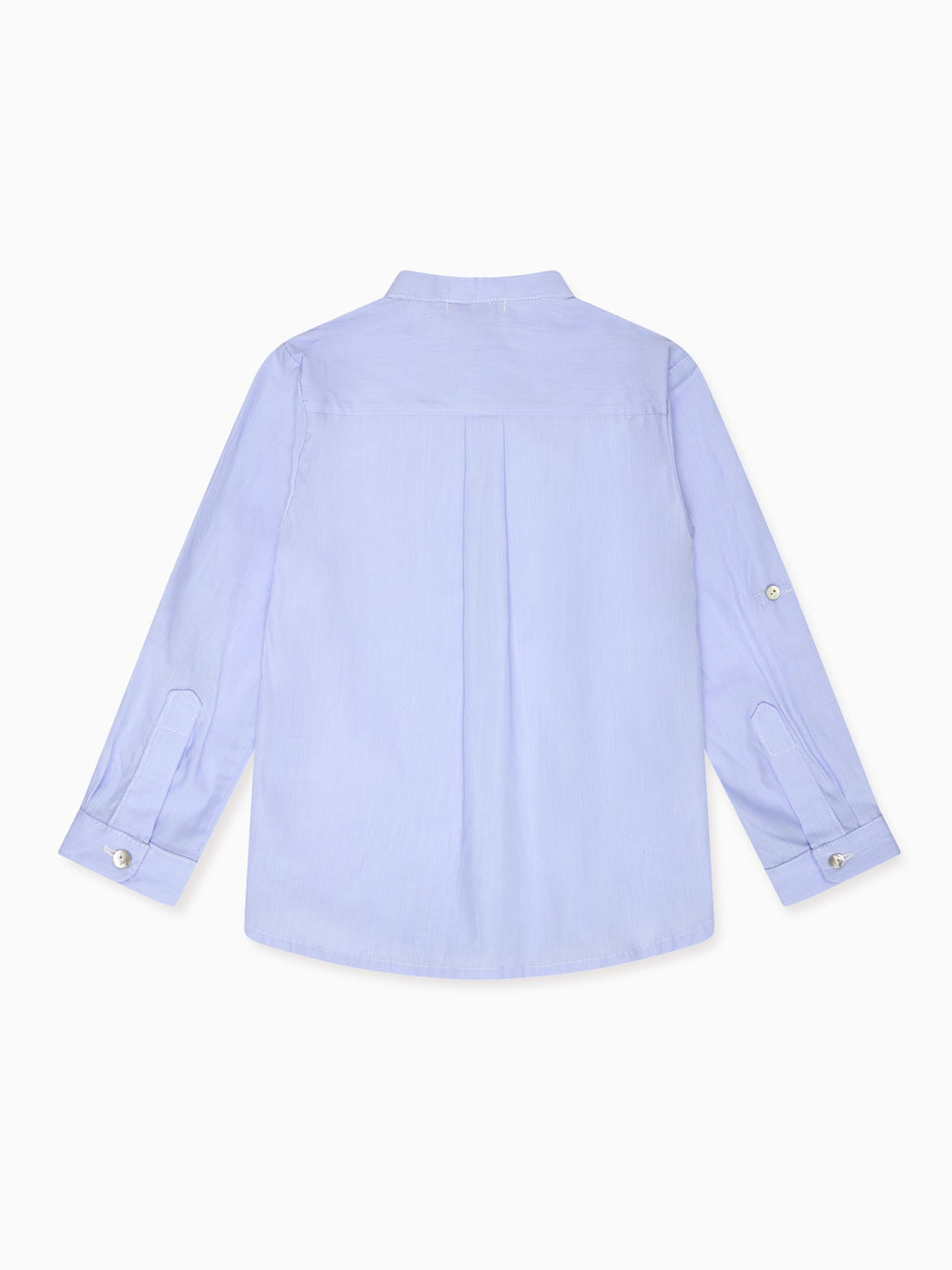 Chemise garçon manches longues à rayures bleues