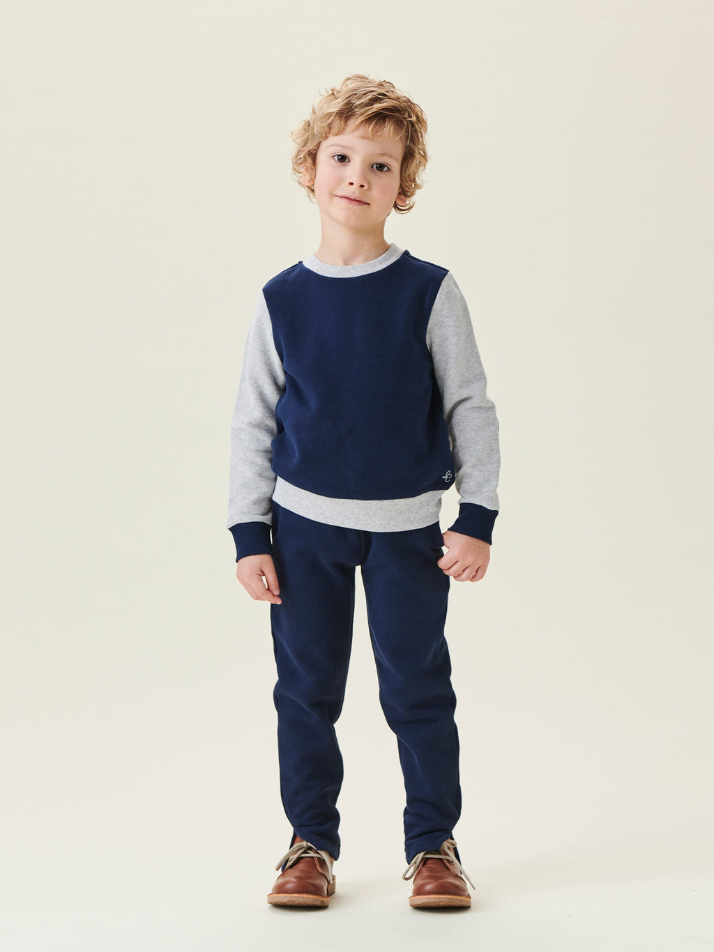 Sweat-shirt en coton enfant marine