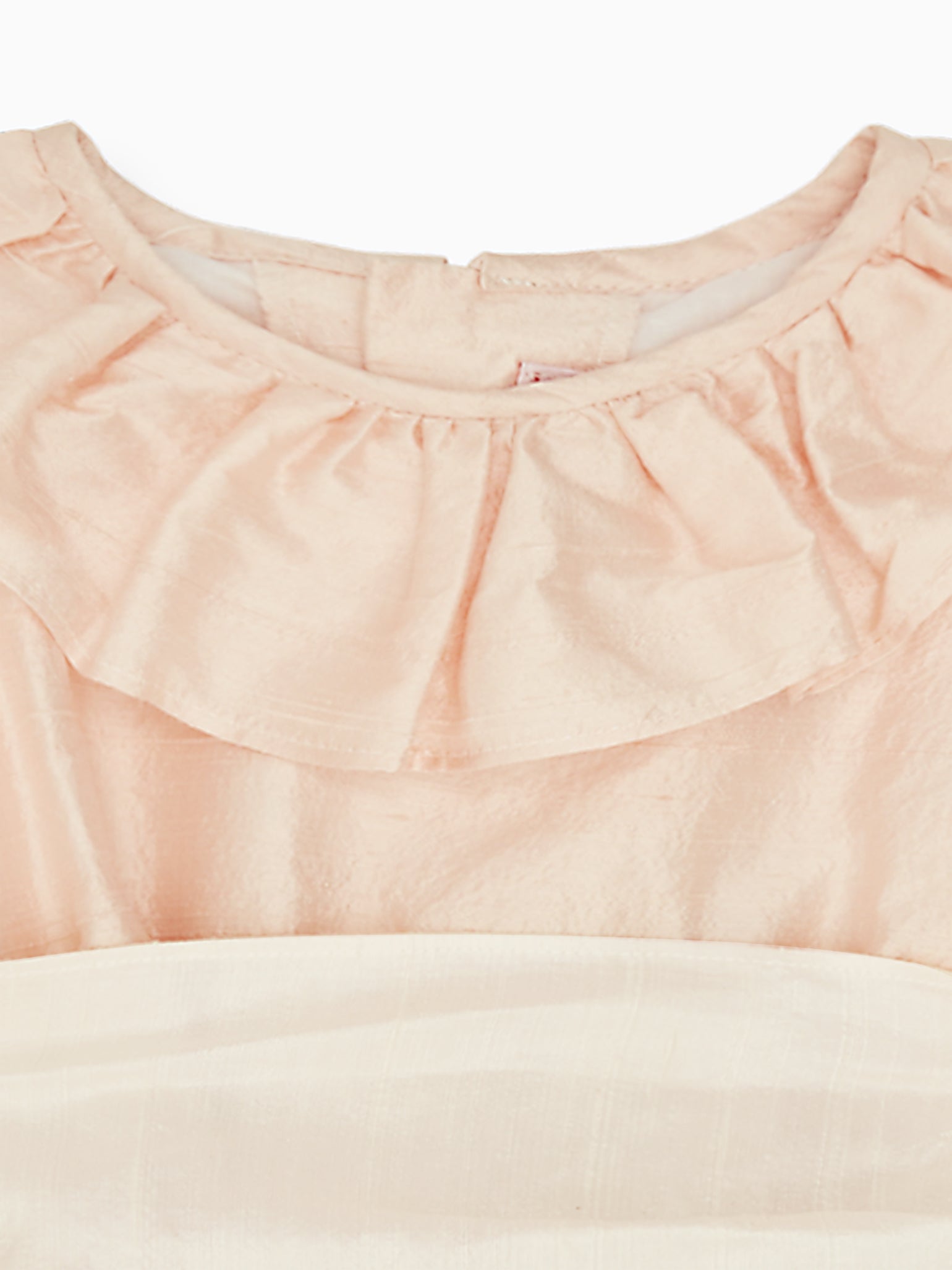 Robe en soie rose poudré pour fille
