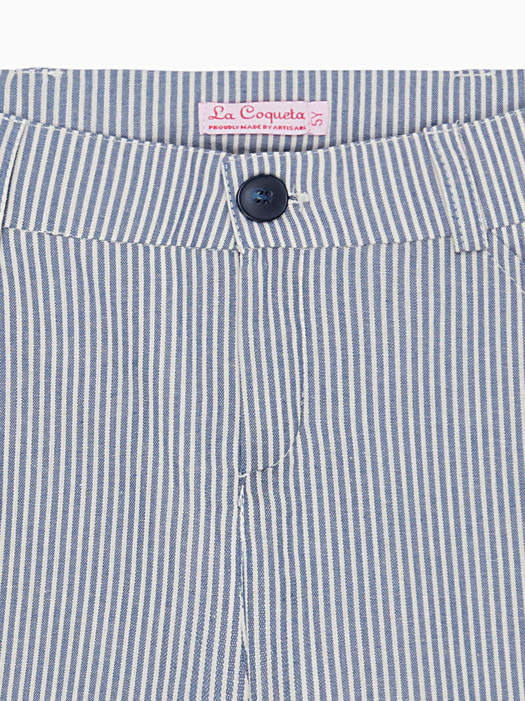 Short chino garçon rayé bleu
