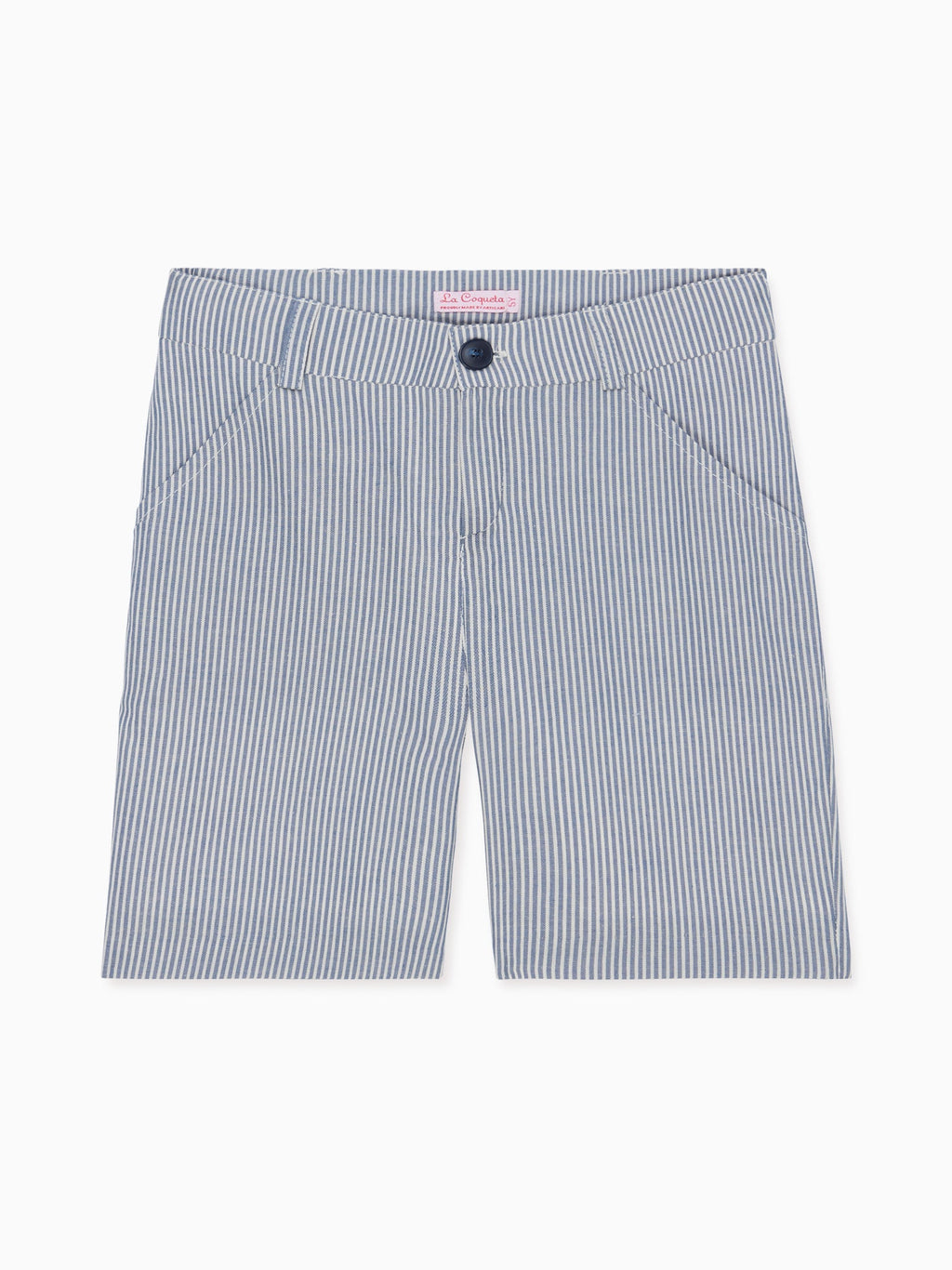 Short chino garçon rayé bleu