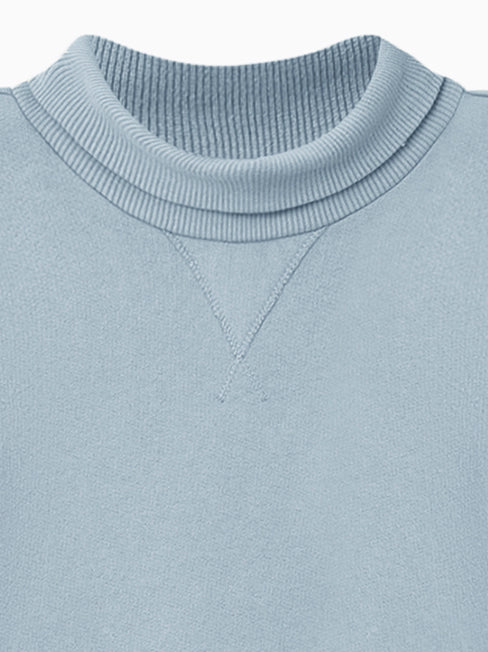 Sweat-shirt col roulé bleu pour enfants