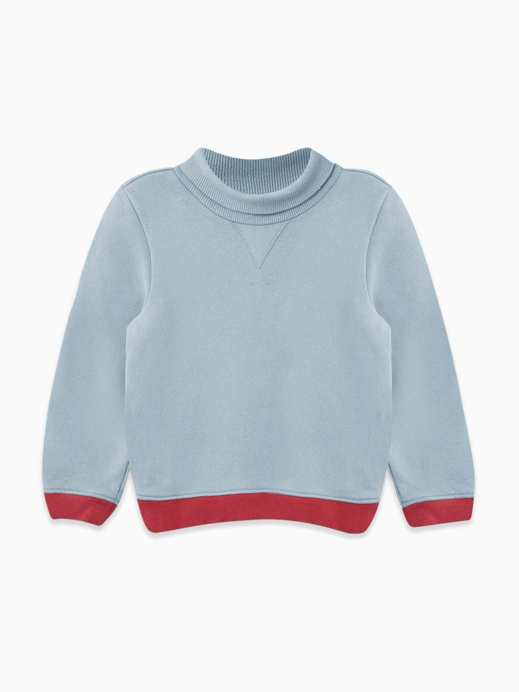 Sweat-shirt col roulé bleu pour enfants