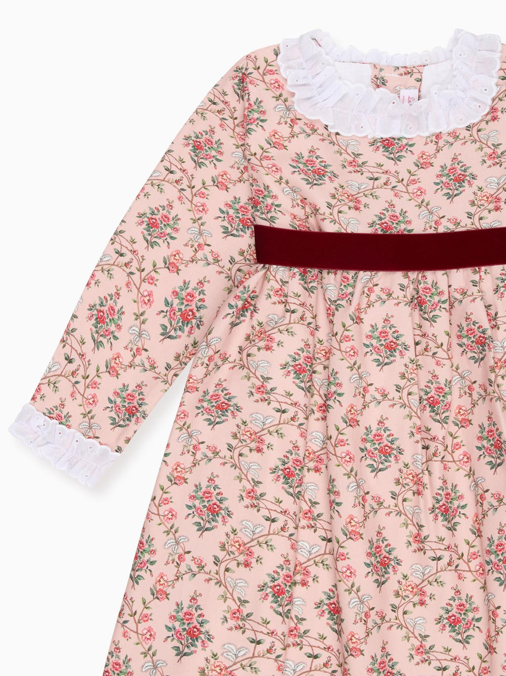 Robe fille florale rose