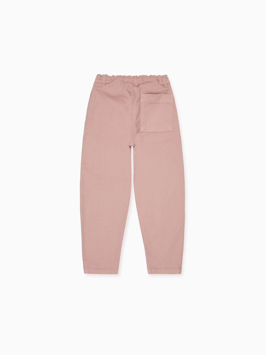 Jean tonneau fille rose