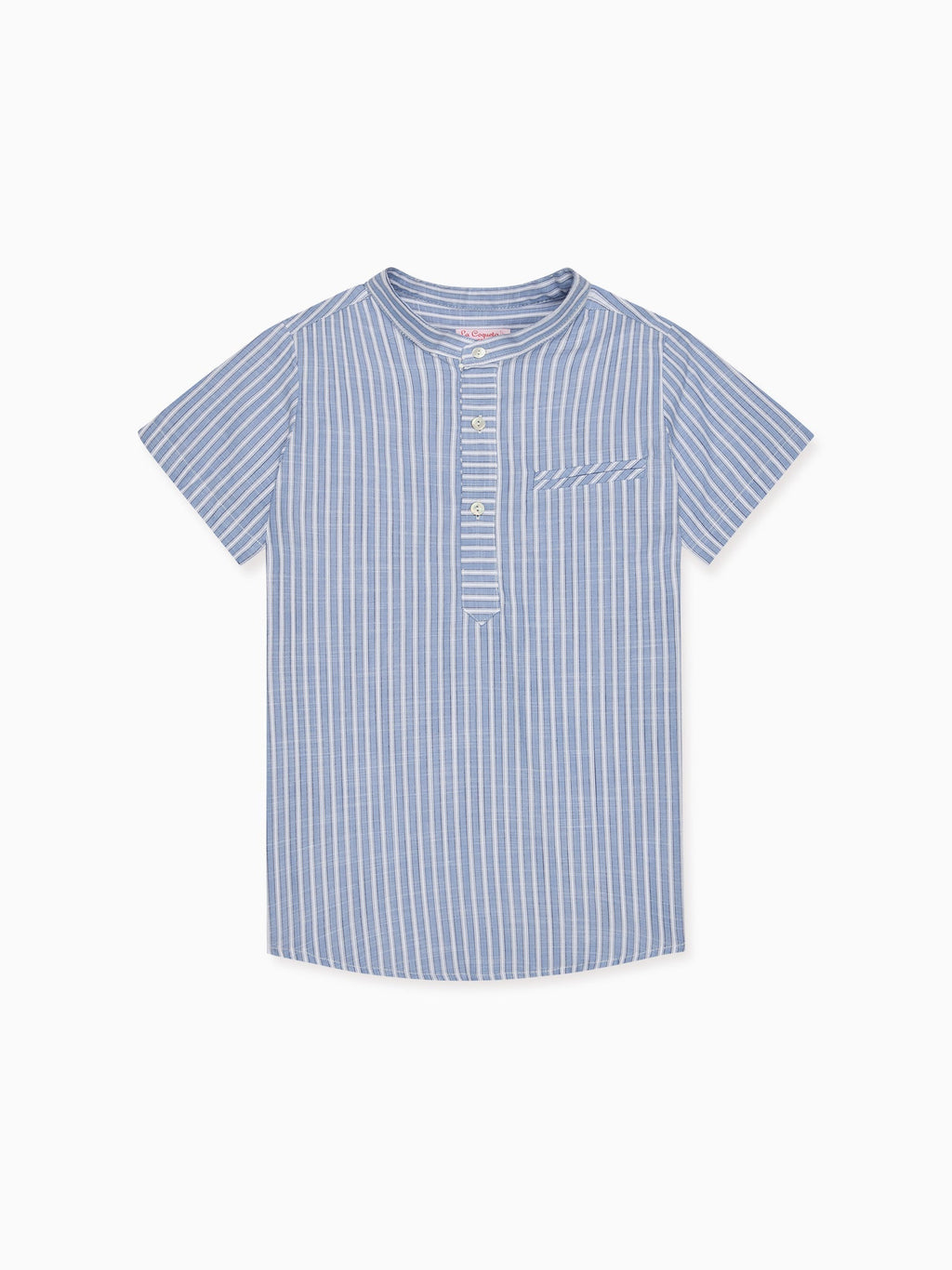 Chemise enfant rayée bleue