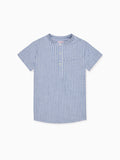 Chemise enfant rayée bleue