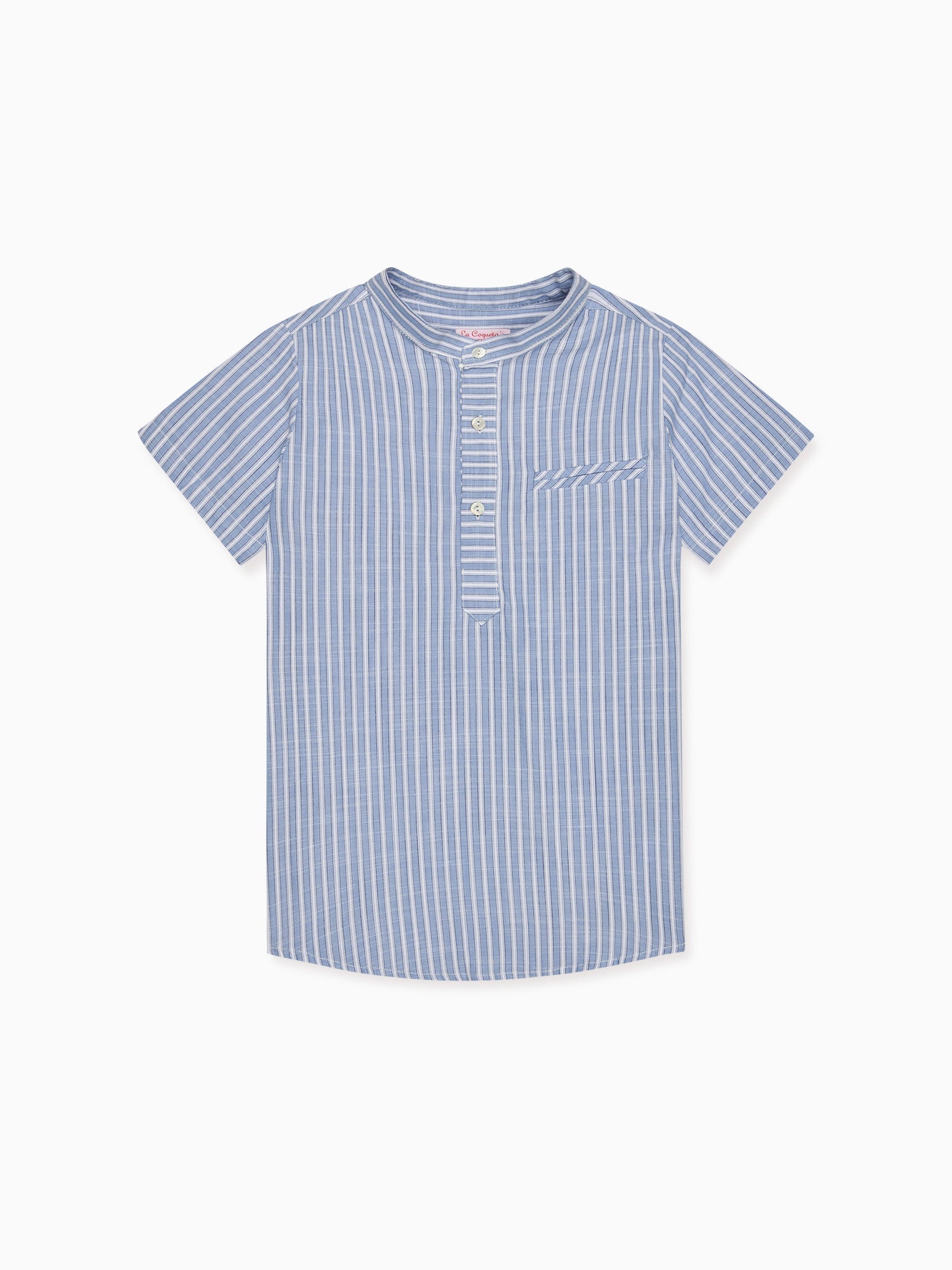 Chemise enfant rayée bleue